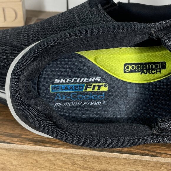 Skechers Expected 2.0 Arago Mens Size 9 Shoes Black Relaxed Fit Comfort Slip On